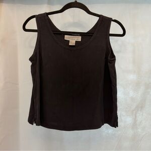 Pineapple Moon Black 100% Silk Sleeveless Blouse – Women’s Size S